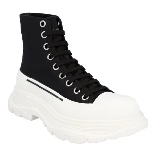 Alexander McQueen Tread Slick Boot in Schwarz/Weiß
