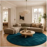 Pergamon Hochflor-Teppich Hochflor Langflor Teppich Super Soft Melia Rund, Rund, Höhe: 20 mm