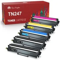 Toner Kingdom Tonerpatrone 5pk TN247 TN-243 Multipack, (für Brother MFC-L3710CW MFC-L3730CDN MFC-L3740CDN MFC-L3750CDW MFC-L3770CDW HL-L3210CW HL-L3230CDW), HL-L3270CDW HL-L3280CDW DCP-L3510CDW DCP-L3550CDW