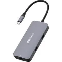 USB-C Pro Multiport-Hub CMH-05, 5 Port, Dockingstation grau, HDMI, RJ-45, 2x USB-A, USB-C PD
