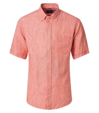 CASAMODA - Leinenhemd Kurzarm orange - Gr. - XXL
