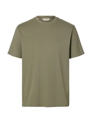 selected men - SLMSPENCER RIB SS O-NECK TEE NOOS - Gr. - M