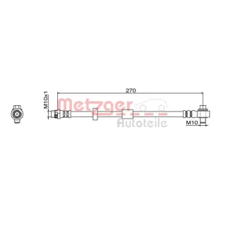 Metzger Bremsschlauch hinten Volvo V90 Xc60 Xc90