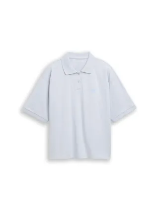 Tom Tailor - Loose Fit Poloshirt soft dusty blue - Gr. - XL