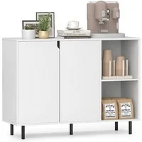 COSTWAY Sideboard, Anrichteschrank mit Fächern, verstellbare Ablagen, 106x38x80cm