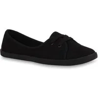 VAN HILL 79659 Sneaker Ballerinas Sportliche Damen Ballerinas Stoff Slipper Sneaker Flats Schnürer 71109
