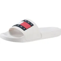 Tommy Jeans TOMMY JEANS FLAG POOL SLD ESS Pantolette, Sommerschuh, Schlappen mit farbiger Logoflagge