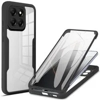 Wigento Handyhülle 360 Grad für Xiaomi 17 mit Display & Kameraschutz Bumper Schwarz 6,36 Zoll, 360 Grad Schutz, stoßdämpfend, robust