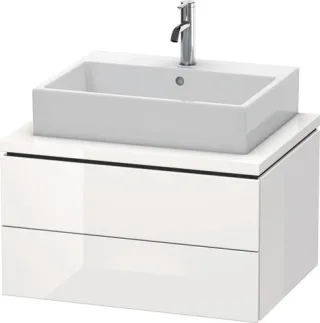 Duravit L-Cube Konsolenwaschtischunterbau wandhängend Weiß Hochglanz 720x547x400 mm - LC581602222 LC581602222