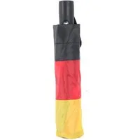 COFI 1453 Taschenregenschirm perfekt für Deutschlandfans ⌀100 cm Regenschirm Schwarz, Rot, Gelb