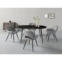OTTO home Esstisch Eadwine, Ovaler Tisch, Küchentisch (OTTOs Choice), Tischplatte aus MDF, verschiedene Größen und Farbvarianten