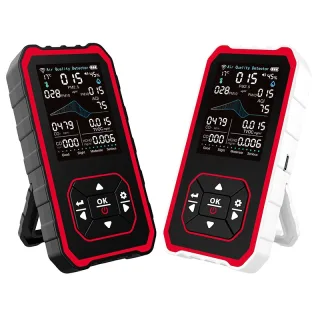 MT80 Air Quality Monitor 10-in-1 CO2 PM2.5 PM10 PM1.0 Formaldehyde TVOC Temperature Humidity Sensor Portable Rechargeabl