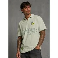 SUBLEVEL T-Shirt Herren Shirt Logo Print schwere Qualität mit Polokragen Baumwolle, super soft, unifarben, Robuster Stoff