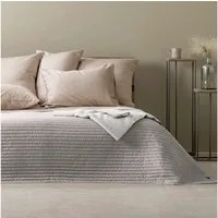 SEI Design Bettüberwurf Living Trend Taupe hell 240x220 cm, gesteppte Tagesdecke