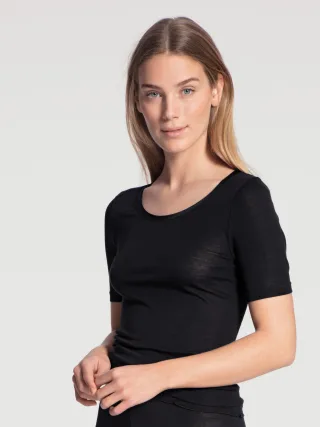 CALIDA - DAMEN Top kurzarm WS schwarz - Gr. - L