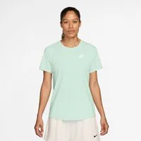 Nike Sportswear T-Shirt W NSW CLUB SS TEE mit leicht abgerundetem Saum, aus Baumwolle in Jersey-Qualität