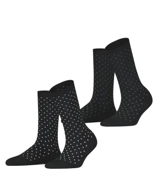 ESPRIT socks & tights - Esprit Fine Dot 2-Pack Damen black - Gr. - 36.5