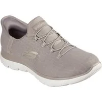 Skechers SUMMITS-CLASSY NIGHT Slip-On Sneaker Slipper, Freizeitschuh mit komfortabler Heel Pillow Funktion