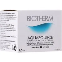 BIOTHERM Gesichtspflege Aquasource Rich Creme 15ml, Spendet intensive Feuchtigkeit und stärkt die Hautbarriere