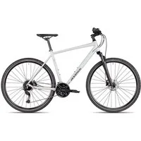 Axess Crossrad VERIS CROSS, 27 Gang Shimano RD-Alivio M3100-9 Schaltwerk, Kettenschaltung, hydraulische Scheibenbremse weiß