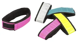 Reflexarmband - 34x3cm - mit Klettverschluss - aquagrün