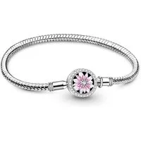 Gnoce Perlenarmband Gnoce Armband Gänseblümchen GNB028-18 Silber