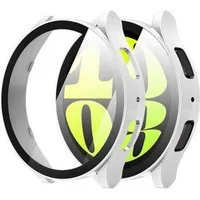 SmartUP Smartwatch-Hülle 2X Hülle für Samsung Galaxy Watch 6 40mm / 44mm Schutzglas Case Tasche, kompletter Rundumschutz