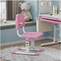 en.casa Kinderstuhl, »Sauda« höhenverstellbar 75 x 36 x 46 cm Pink/Weiß