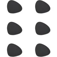 Basera® Glasuntersetzer 6er-Glasuntersetzer-Set Kunstleder gebogen, 6-tlg., schwarz, 12 x 10 cm