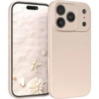 EAZY CASE Handyhülle für Apple iPhone 17 Pro Hülle Silikon 6,3 Zoll, Bumper Case Matt Slimcover Silikonschutzhülle elastisch Taupe / Beige