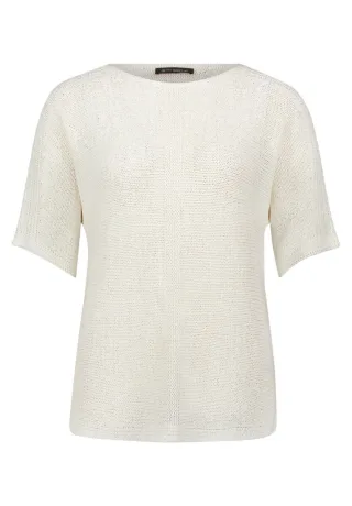 Betty Barclay - Strickpullover mit U-Boot-Ausschnitt und Halbarm weiß - Gr. - 38