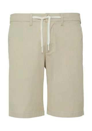 s.Oliver Red Label - Chino-Shorts aus Baumwollstretch in melierter Optik beige - Gr. - 30
