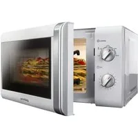 Privileg Mikrowelle 150472, Mikrowelle, 20 l, mit 5 Leistungsstufen, silber