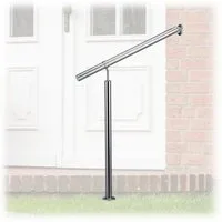 relaxdays Treppengeländer Edelstahl, 80 cm Länge, 0.42 cm Höhe, 2-tlg., 800 mm