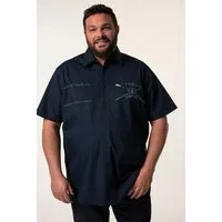 Men Plus Kurzarmhemd Hemd Halbarm Kentkragen Print Comfort Fit
