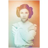 Komar Bild Star Wars Classic Icons Color Leia, Star Wars (1 St), Wandbild zur Dekoration im Kinderzimmer - ohne Rahmen