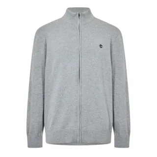 Timberland - Pullover Top für Herren, Durchgehender Reißverschluss, Regulär (Mittelgrau meliert)