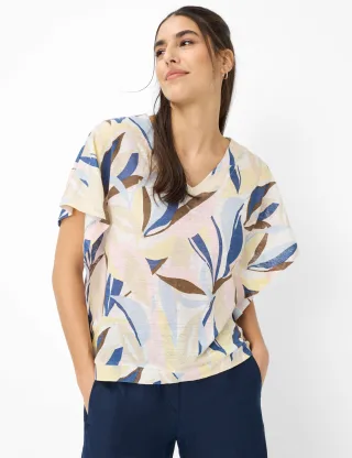 Brax Damen Shirt Style CASSIE S vintage blue, hellblau, Gr. 40