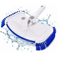 HAF Poolbodensauger Poolsauger Bodensauger DeLuxe seitliche Borsten Schwimmbad Reinigung, (Mit 32mm und 38mm Schlauchanschluss, Für alle handelsüblichen Teleskopstangen), Reinigung von allen Arten von Schwimmbecken