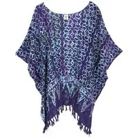 Guru-Shop Kimono Kurzer farbenfroher Sommer Kimono, Kaftan,.., alternative Bekleidung