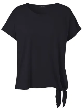 VIA APPIA DUE - T-Shirt mit seitlichem Knoten-Detail blau - Gr. - 52