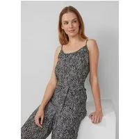 s.Oliver Jumpsuit Overall Jumpsuit aus strukturiertem Viskosemix mit verstellbaren Trägern
