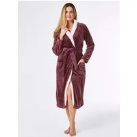 Witt Morgenmantel Morgenmantel Langarm, Polyester, Bindeband, Fleece