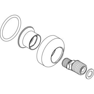 Ideal Standard S-Anschluß MELANGE Bade AP, kpl., A962050AA Chrom