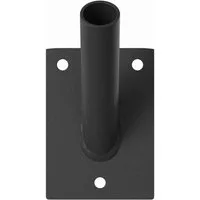 vidaXL Tandemstangen-Halterung Fahnen Pole Holde Schwarz 10,5 x 7,5 x 0,25 cm Stahl, (1-St)