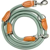 Leisegrün Hundeleine Hundeleine für große Hunde, nur 260g leicht, Hundeleine 2m - Grün, Nylon