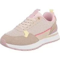 Ital-Design Vielseitige Sneakers für Damen mit atmungsaktivem Mesh-Design Sneaker (91116890) Flach Sneakers Low in Hellbraun