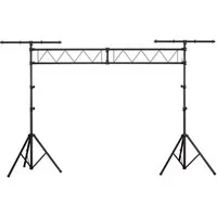 Showlite LTS-100 Traversen System Höhenverstellbar, Belastbar bis 75kg Lampenstativ (Höhenverstellbar von 1,50 - 3,00 Meter)