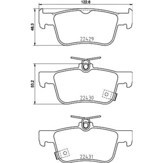 Hella Bremsbel?ge hinten Honda Civic E