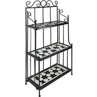 tectake Pflanztisch Metallregal (1-St., 1 tlg), Robuste Konstruktion